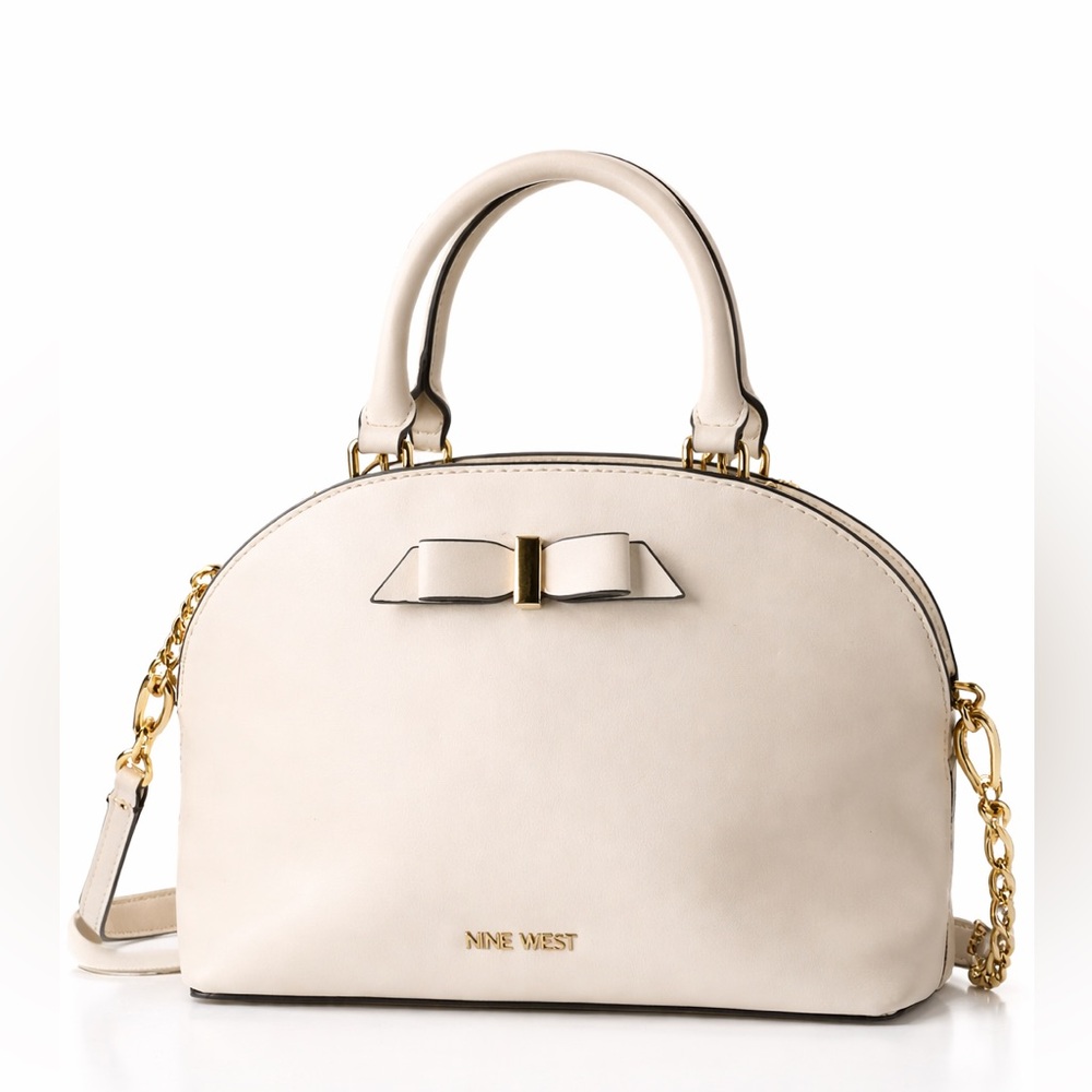 Nine West Ivory Bow Satchel‎ Fair condition